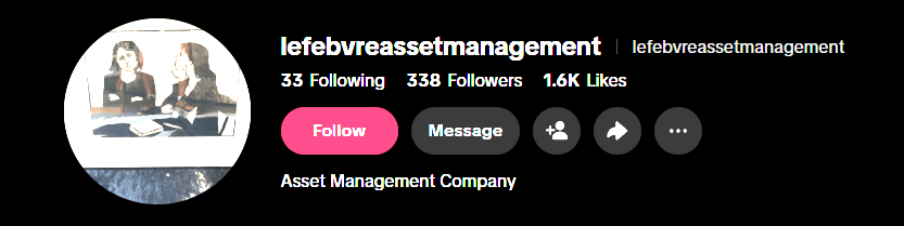 Lefebvre Asset Management before — 338 followers, 1.6K likes